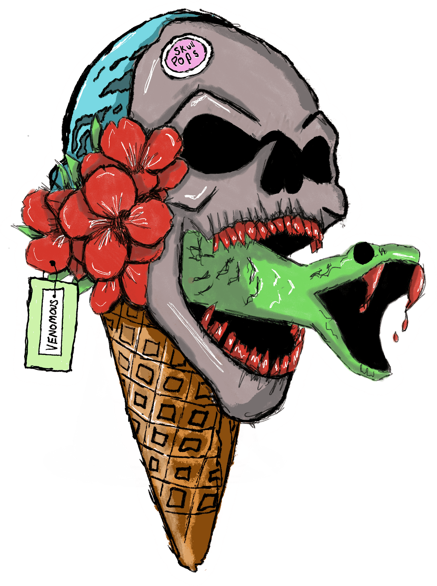 "Venomous" Sticker