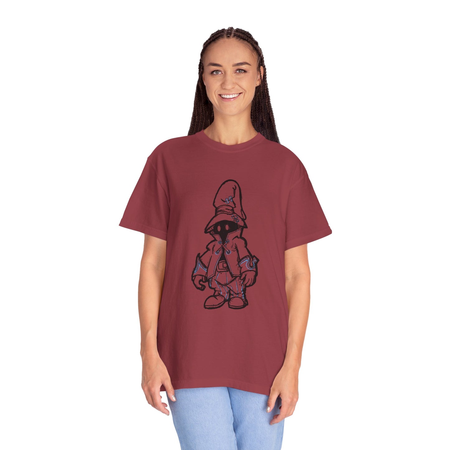 Unique Unisex Garment-Dyed T-shirt with Playful Wizard Design