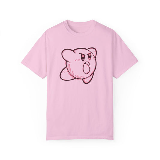 Playful Pink Kirby T-Shirt - Unisex Garment-Dyed Tee