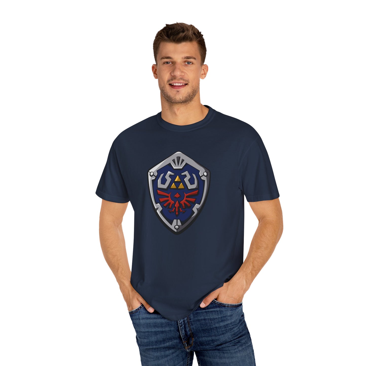 Legendary Shield Unisex Garment-Dyed T-Shirt - Perfect for Gamers!