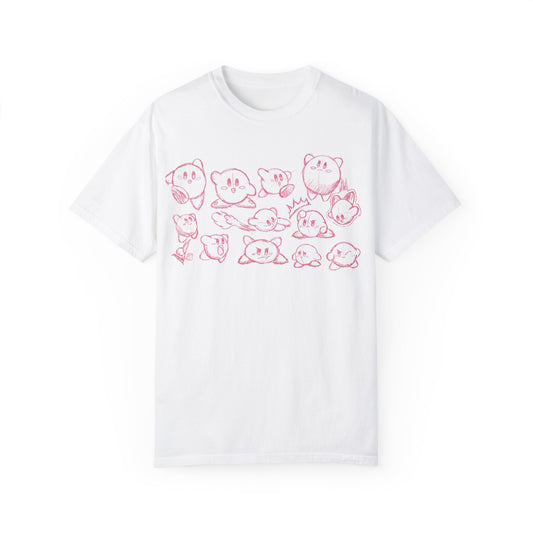 Playful Kirby Sketch Unisex T-Shirt | Comfortable & Trendy