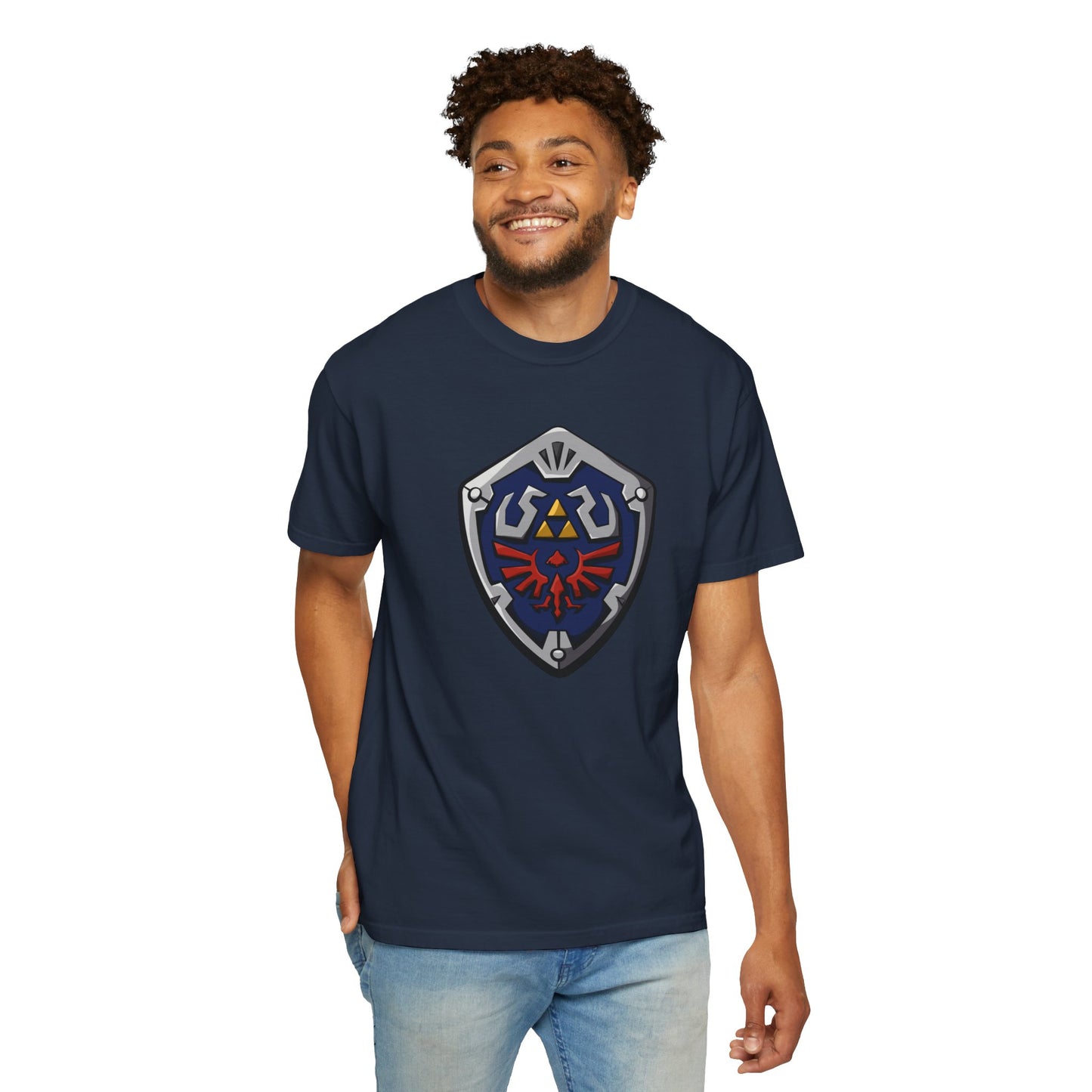 Legendary Shield Unisex Garment-Dyed T-Shirt - Perfect for Gamers!