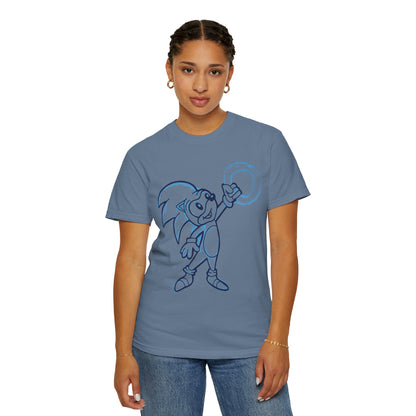 Vintage Gamer Unisex Garment-Dyed T-Shirt - Retro Sonic Design