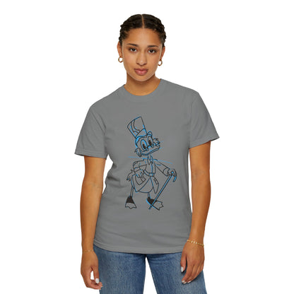 Vintage Style Unisex Garment-Dyed T-Shirt with Quirky Duck Character Design