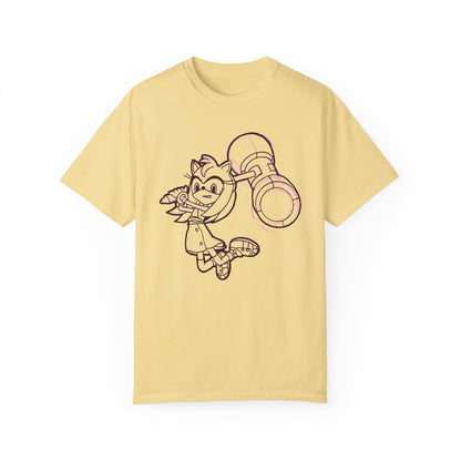 Playful Unisex Garment-Dyed T-shirt with Amy Character Design