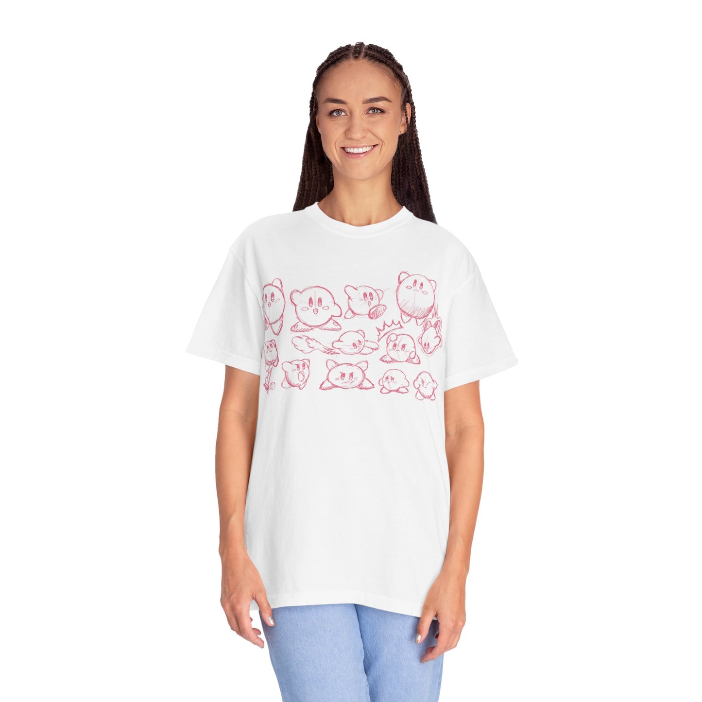 Playful Kirby Sketch Unisex T-Shirt | Comfortable & Trendy