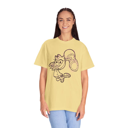 Playful Unisex Garment-Dyed T-shirt with Amy Character Design