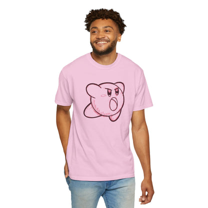 Playful Pink Kirby T-Shirt - Unisex Garment-Dyed Tee