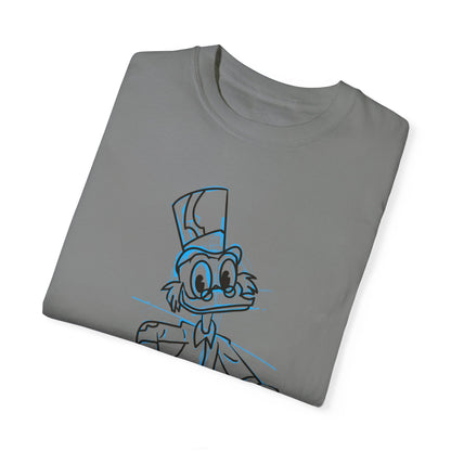 Vintage Style Unisex Garment-Dyed T-Shirt with Quirky Duck Character Design