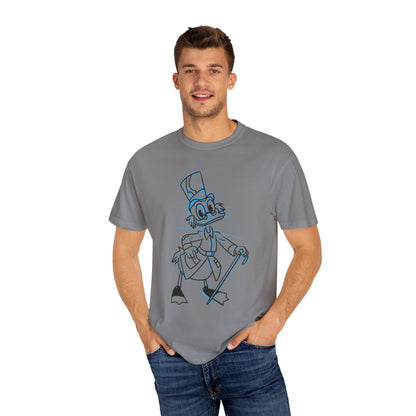 Vintage Style Unisex Garment-Dyed T-Shirt with Quirky Duck Character Design