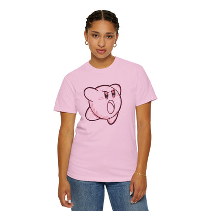 Playful Pink Kirby T-Shirt - Unisex Garment-Dyed Tee