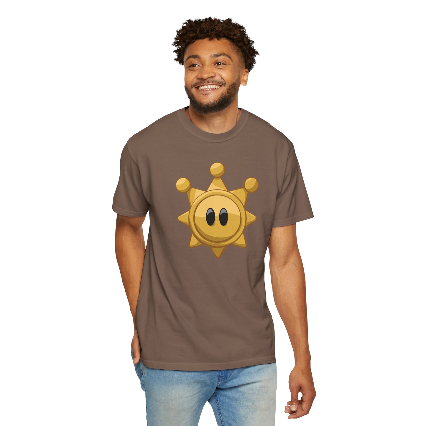 Sunny Star Unisex Garment-Dyed T-Shirt - Fun & Whimsical Graphic Tee for All Occasions