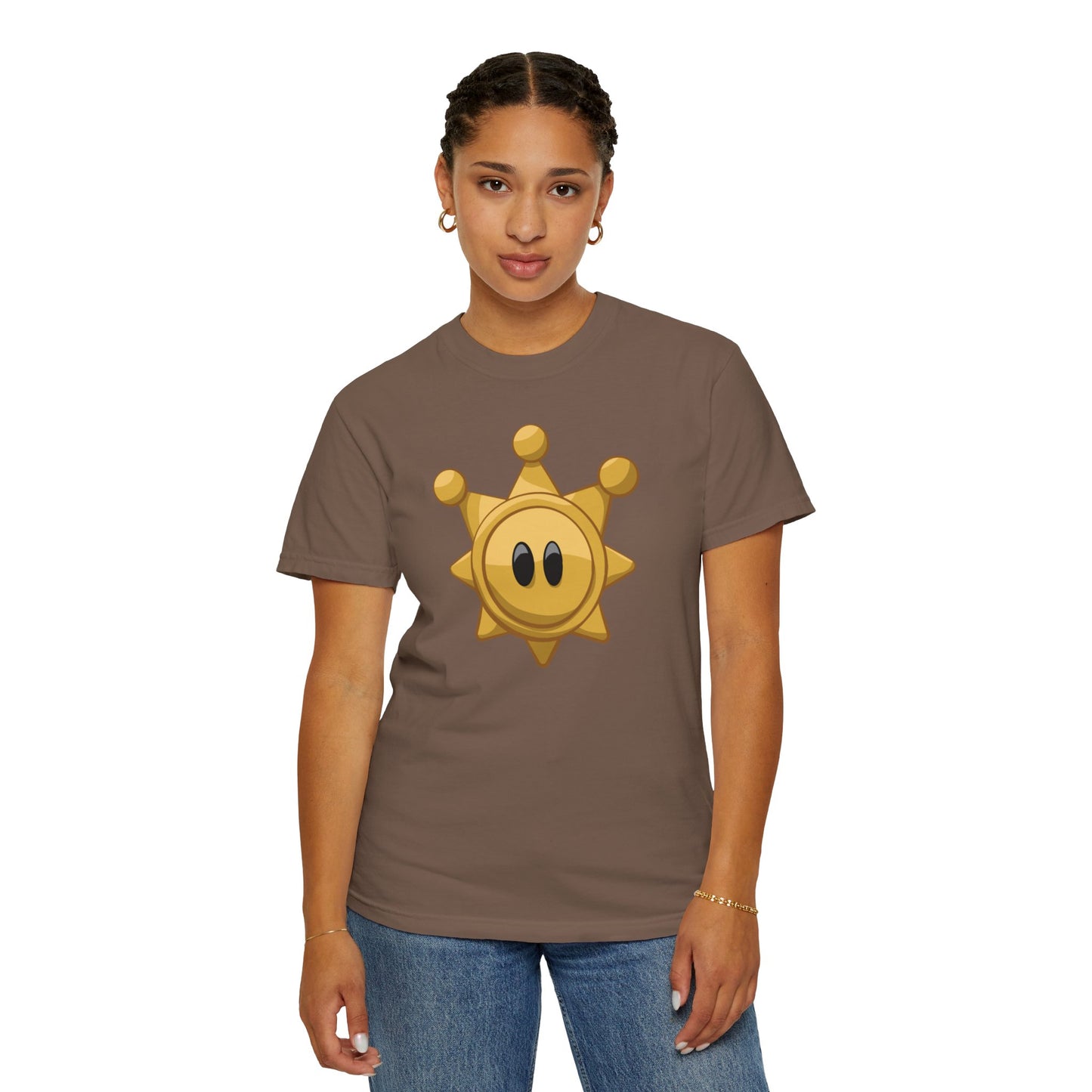 Sunny Star Unisex Garment-Dyed T-Shirt - Fun & Whimsical Graphic Tee for All Occasions