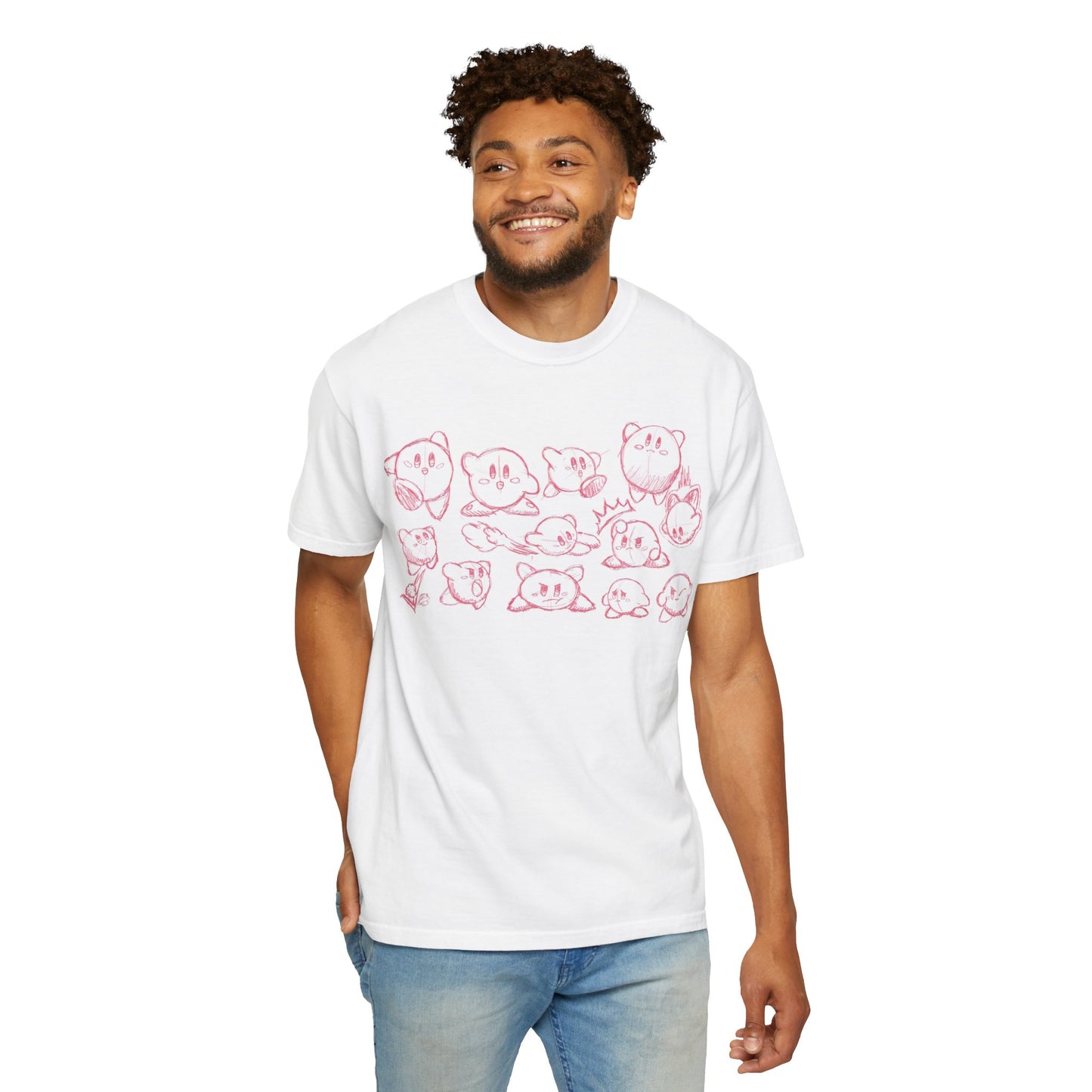 Playful Kirby Sketch Unisex T-Shirt | Comfortable & Trendy